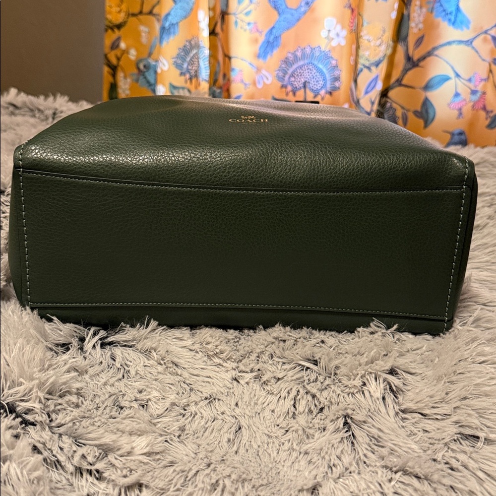 Coach Green Leather Derby Tote - Picture 6 of 10